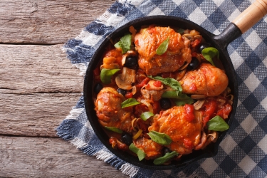 an image of chicken cassrole in a pan